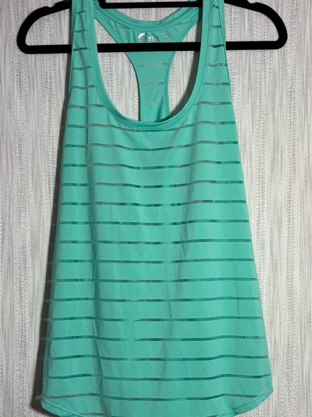 Active USA Teal Mesh-Detail Performance Tank